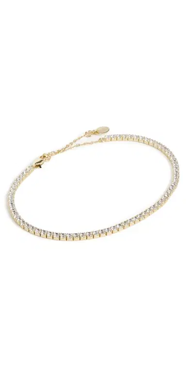 SHASHI Tennis Bracelet Gold One Size | Thumbnail 1