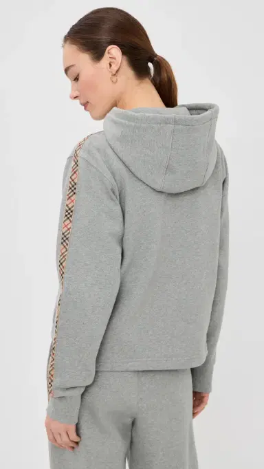 Burberry Harper Zip Hoodie Pale Grey elange | Thumbnail 3