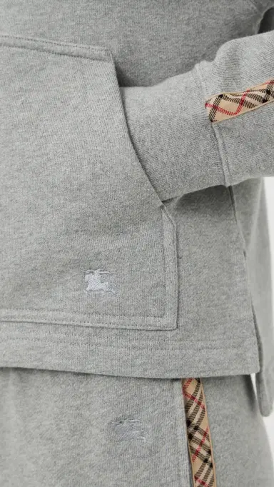 Burberry Harper Zip Hoodie Pale Grey elange | Thumbnail 5
