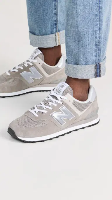 New Balance 574 Unisex Sneakers Grey/White | Thumbnail 3
