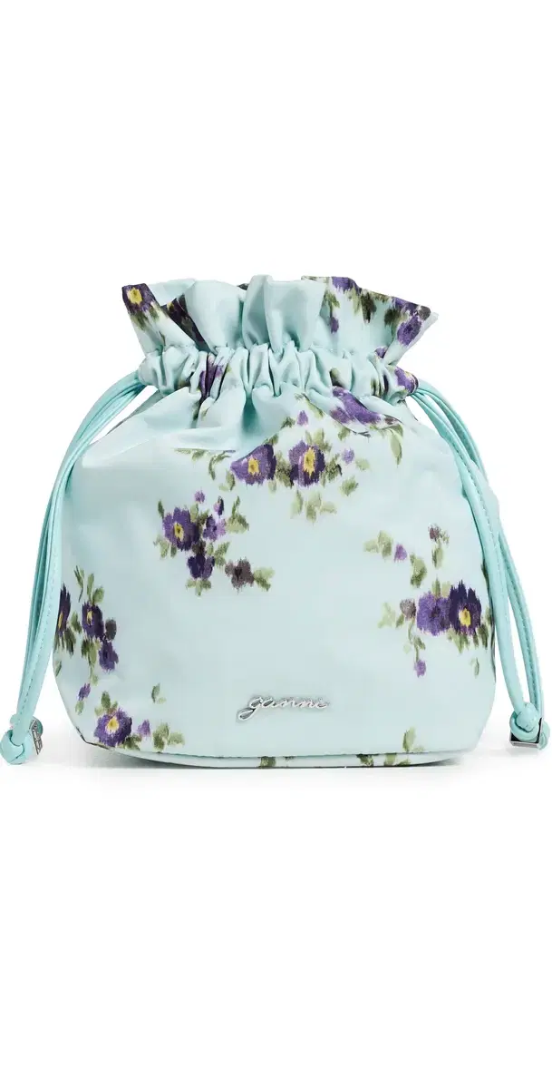 Printed Nylon Pouch Iced Aqua One Size