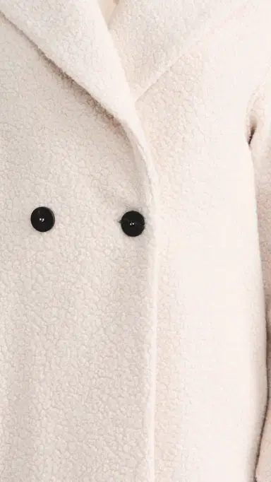 Harris Wharf London Dropped Shoulder Bouclé Coat Ecru | Thumbnail 6 Harris Wharf London Dropped Shoulder Bouclé Coat Ecru | Thumbnail 6