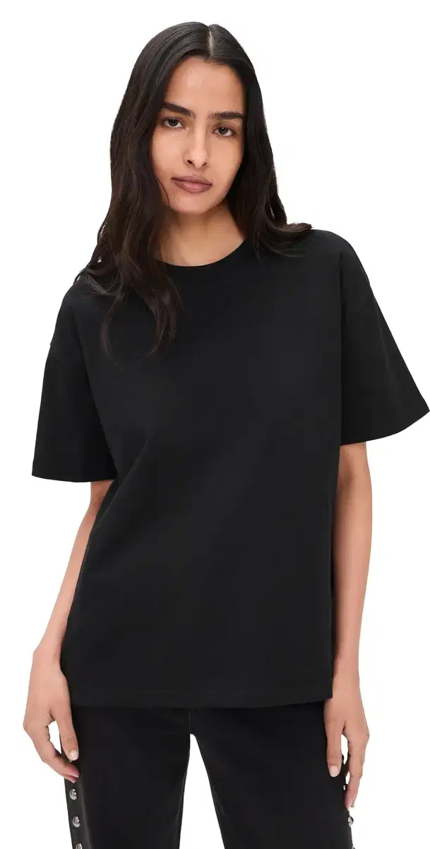 Cotton Oversized Tee Black001