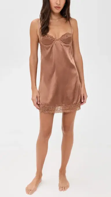 MUCCI Angelina Slip Dress Espresso L | Thumbnail 5