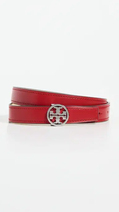 Tory Burch Miller Smooth Reversible Belt 1 Red ky/Praline/ilver | Thumbnail 2 Tory Burch Miller Smooth Reversible Belt 1 Red ky/Praline/ilver | Thumbnail 2