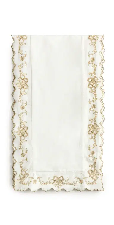 LoveShackFancy Winter Ribbon Table Runner Golden Hour One Size | Thumbnail 1
