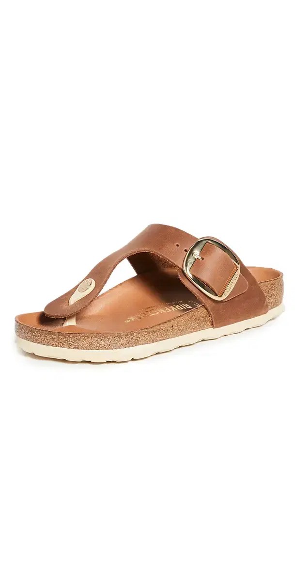 Birkenstock Gizeh Big Buckle Sandals Cognac