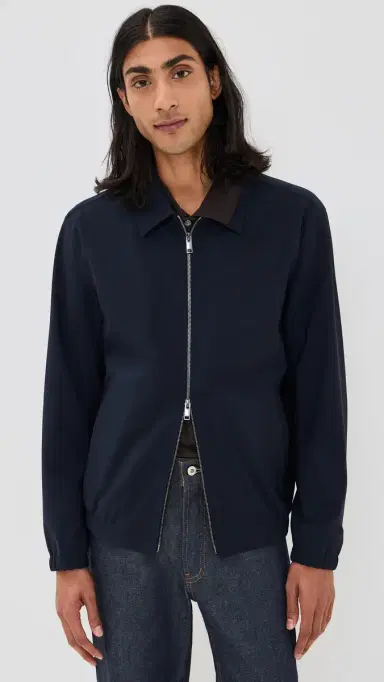 Theory Brody Jacket in Precision Ponte Baltic | Thumbnail 3