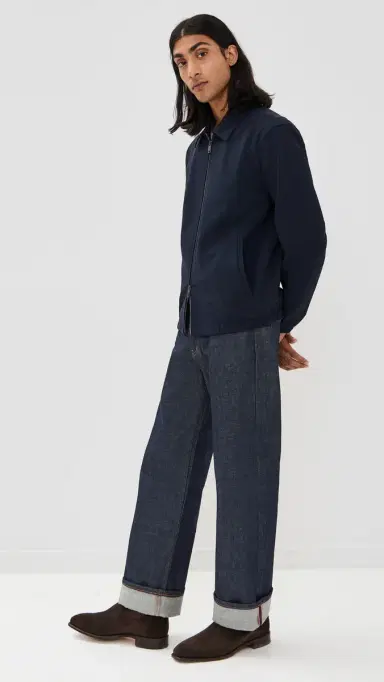 Theory Brody Jacket in Precision Ponte Baltic | Thumbnail 5