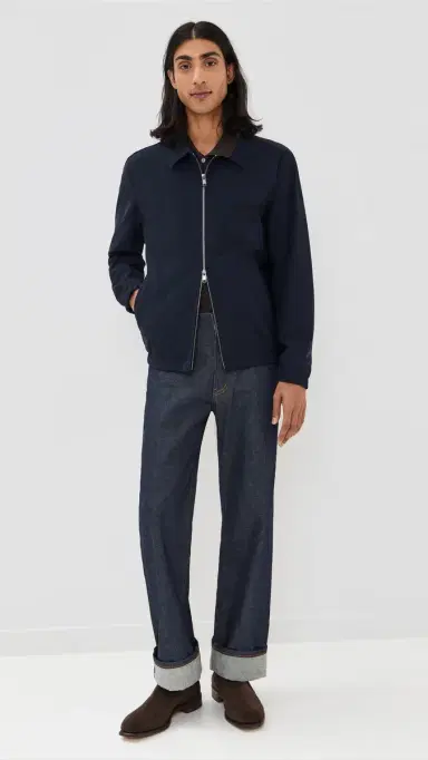 Theory Brody Jacket in Precision Ponte Baltic | Thumbnail 6