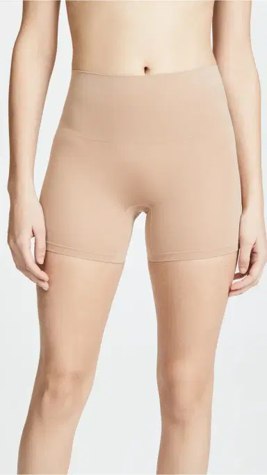Yummie Seamlessly Shaped Ultralight Nylon Shorts Almond M/L | Thumbnail 2