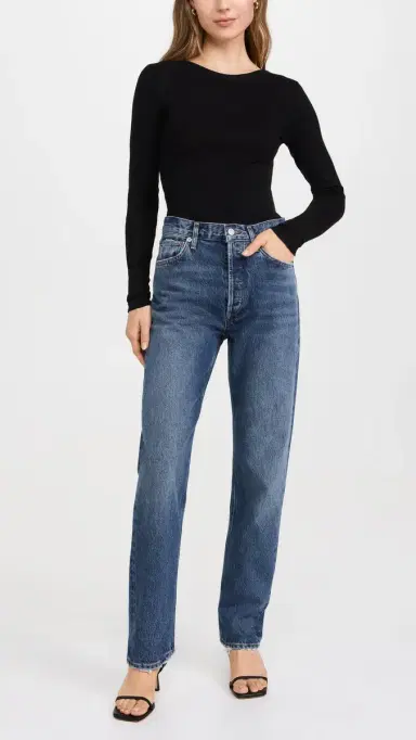 AGOLDE 90s Pinch Waist: High Rise Straight Jeans Essence 34 | Thumbnail 5