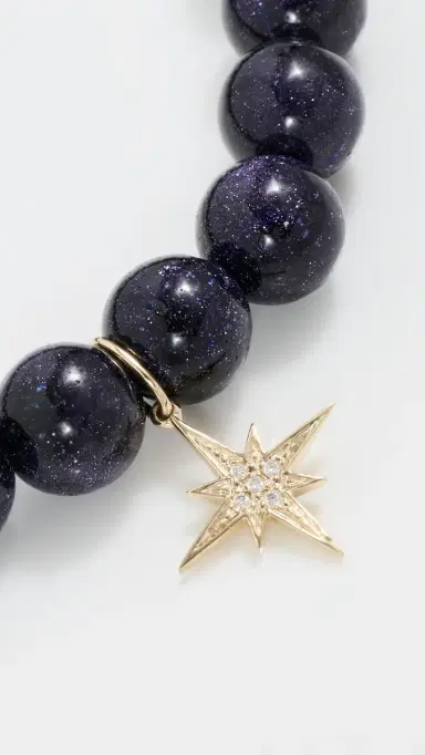 Sydney Evan 14k Small Pave Starburst Charm Bracelet | Thumbnail 5 Sydney Evan 14k Small Pave Starburst Charm Bracelet | Thumbnail 5