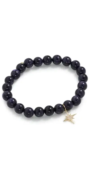 Sydney Evan 14k Small Pave Starburst Charm Bracelet | Thumbnail 1 Sydney Evan 14k Small Pave Starburst Charm Bracelet | Thumbnail 1