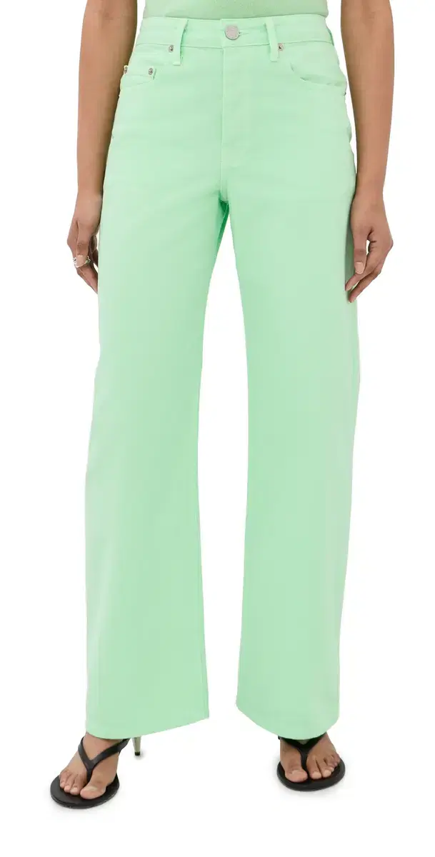 Sablyn Sammy Dyed Relaxed Straight Leg Jeans Lime