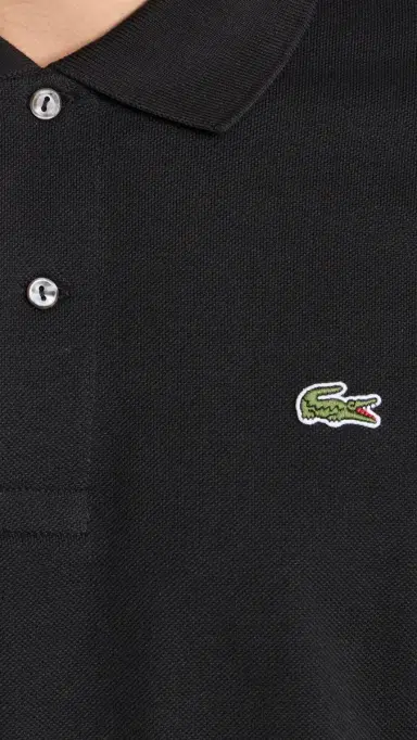 Lacoste Original Cotton Pique Polo Black M | Thumbnail 6