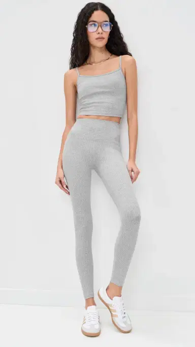 Year of Ours Ribbed Bralette Tank Heather Grey S | Thumbnail 5 Year of Ours Ribbed Bralette Tank Heather Grey S | Thumbnail 5
