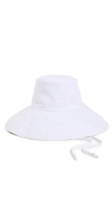 Hat Attack Livvy Canvas Sun Hat with Removable Twill Chinstrap White One Size | Thumbnail 1