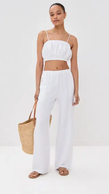 LE BOP Camille Pull On Pants White | Thumbnail 5 LE BOP Camille Pull On Pants White | Thumbnail 5