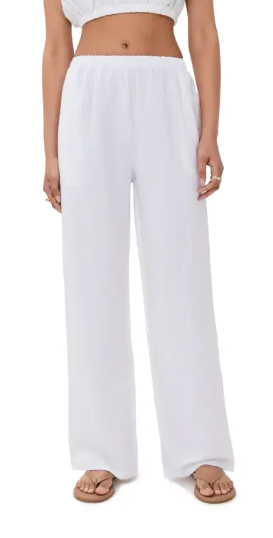 LE BOP Camille Pull On Pants White | Thumbnail 1 LE BOP Camille Pull On Pants White | Thumbnail 1