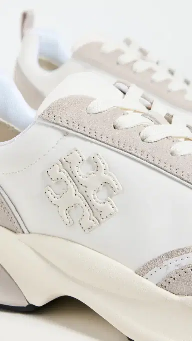 Tory Burch Good Luck Trainer Sneakers Bianco/Fossil Stone 6 | Thumbnail 6