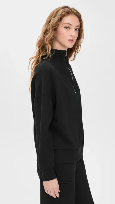 Varley Hawley Half-Zip Sweatshirt Black | Thumbnail 4