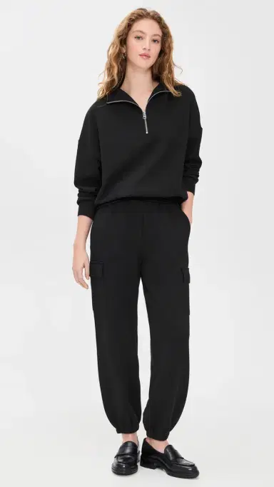 Varley Hawley Half-Zip Sweatshirt Black | Thumbnail 5