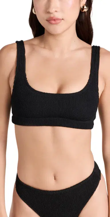 Good American Always Fits Scoop Bikini Top Black001 | Thumbnail 1