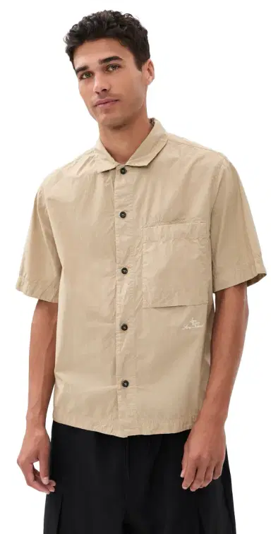 Stone Island Lightweight Cotton Shirt Desert | Thumbnail 1 Stone Island Lightweight Cotton Shirt Desert | Thumbnail 1