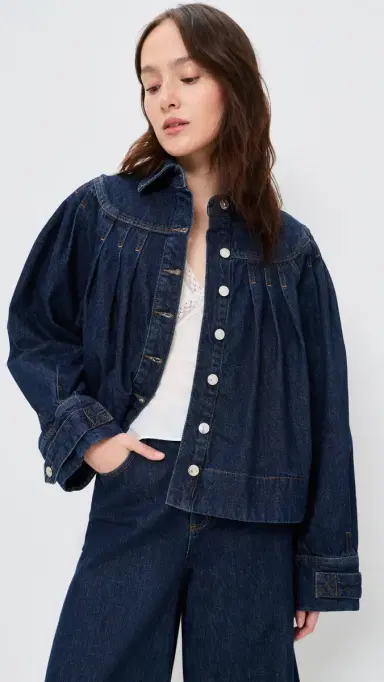 Merlette Easton Denim Jacket Dark Wash L | Thumbnail 2