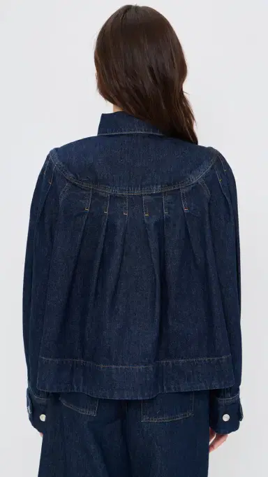 Merlette Easton Denim Jacket Dark Wash L | Thumbnail 3