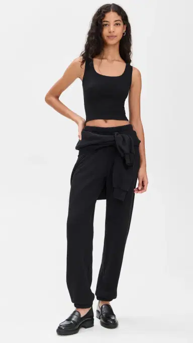 ÉTERNE Square Neck Tank Black | Thumbnail 5