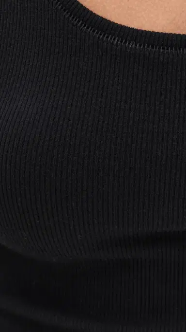 ÉTERNE Square Neck Tank Black | Thumbnail 6