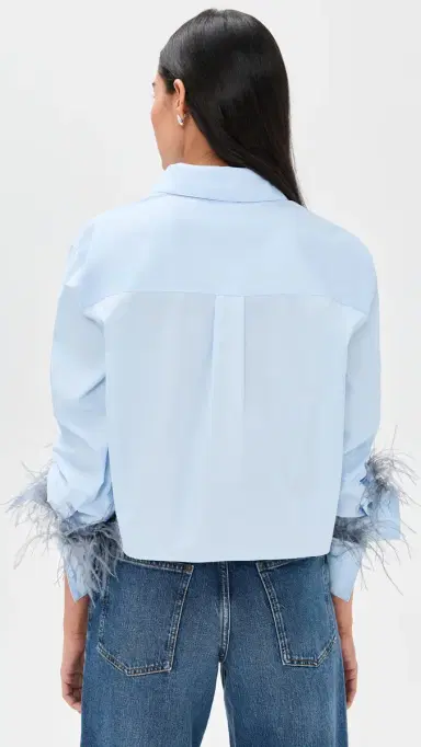 Tanya Taylor Largaux Feather Top Oxford | Thumbnail 3