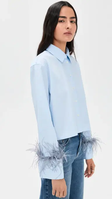 Tanya Taylor Largaux Feather Top Oxford | Thumbnail 4