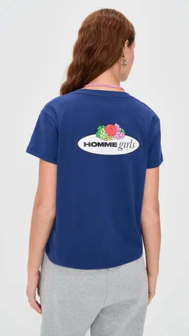 Hommegirls Homme Girls x Fruit of The Loom Classic Tee Navy S | Thumbnail 3