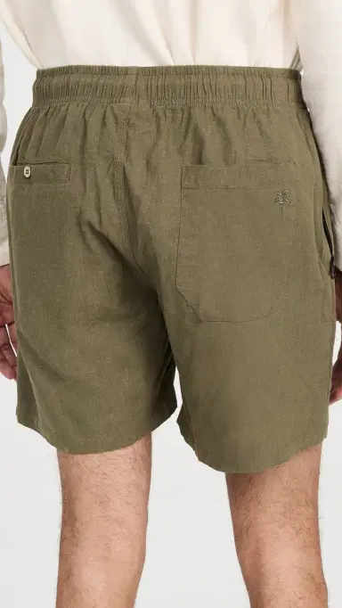 OAS Linen Shorts 5 Army | Thumbnail 3 OAS Linen Shorts 5 Army | Thumbnail 3