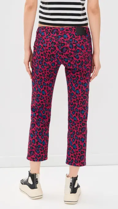 R13 Pink Leopard Straight Jeans Fuchsia Leopard 25 | Thumbnail 4 R13 Pink Leopard Straight Jeans Fuchsia Leopard 25 | Thumbnail 4