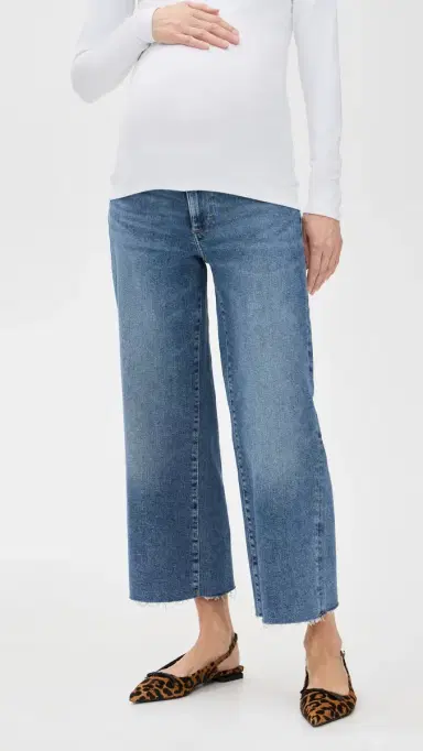 DL1961 Hepburn Wide Leg Petite Maternity Jeans | Thumbnail 2 DL1961 Hepburn Wide Leg Petite Maternity Jeans | Thumbnail 2