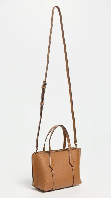 Tory Burch Perry Mini Tote Autumn Brown One Size | Thumbnail 4