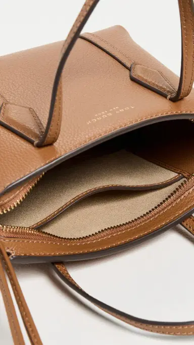 Tory Burch Perry Mini Tote Autumn Brown One Size | Thumbnail 6