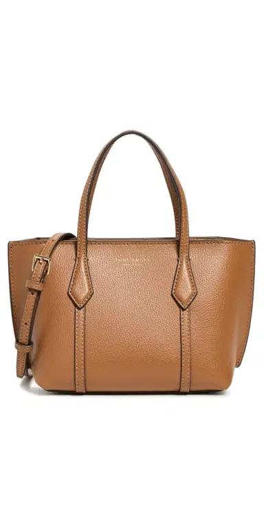 Tory Burch Perry Mini Tote Autumn Brown One Size | Thumbnail 1