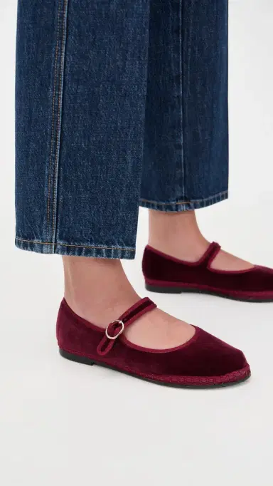 Flabelus Lucrecia Velvet Mary Jane Flats Lucrecia 35 | Thumbnail 3 Flabelus Lucrecia Velvet Mary Jane Flats Lucrecia 35 | Thumbnail 3