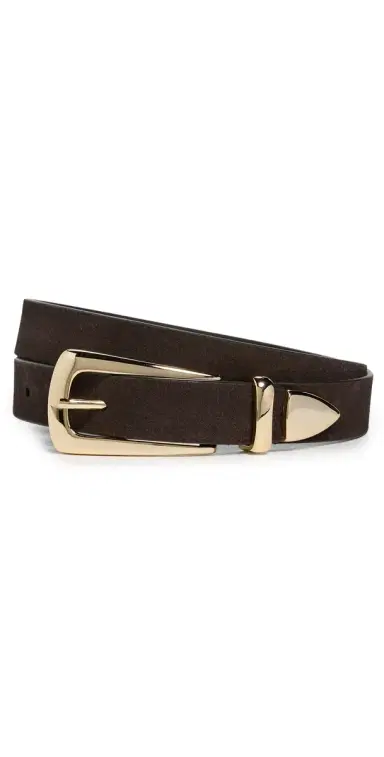 Favorite Daughter The Suede Statement Belt Chocolate/Gold | Thumbnail 1 Favorite Daughter The Suede Statement Belt Chocolate/Gold | Thumbnail 1