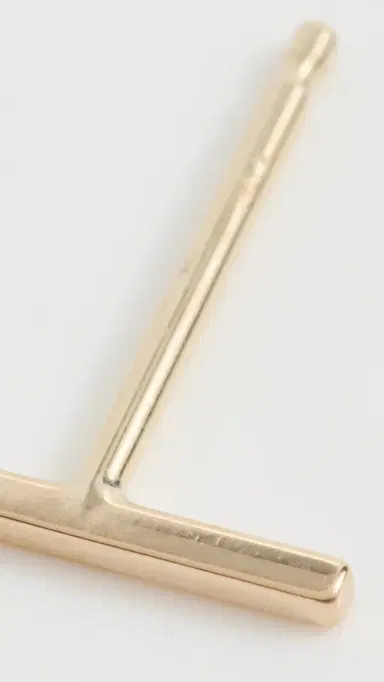 Zoë Chicco 14k Gold Thin Bar Single Stud Earring Yellow Gold One Size | Thumbnail 4 Zoë Chicco 14k Gold Thin Bar Single Stud Earring Yellow Gold One Size | Thumbnail 4