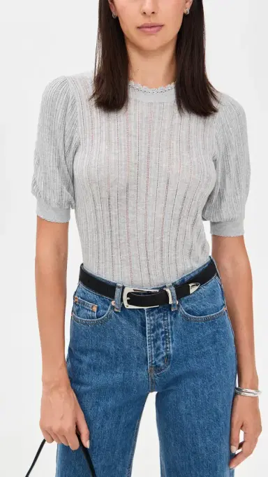 Favorite Daughter The Suede Statement Belt Black/Polished Nic | Thumbnail 3