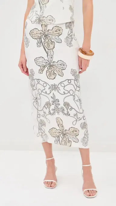Isla & White Onia Silk Skirt | Thumbnail 2 Isla & White Onia Silk Skirt | Thumbnail 2