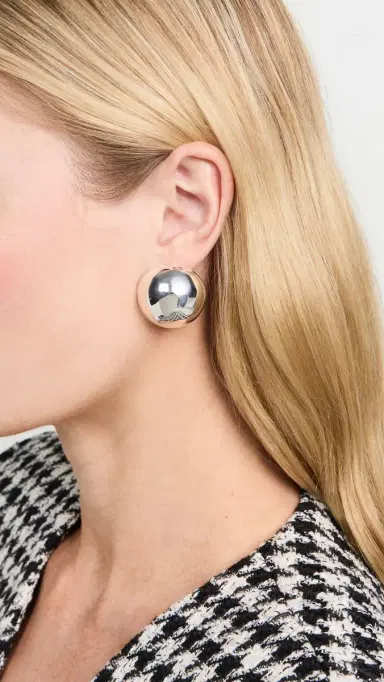 Annika Inez Large Hemisphere Earrings | Thumbnail 3 Annika Inez Large Hemisphere Earrings | Thumbnail 3