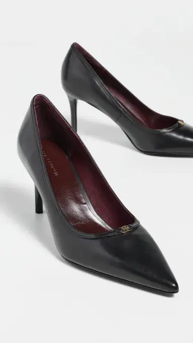 Tory Burch Double T Buckle Pumps 80mm Perfect Black / Perfect Black 7 | Thumbnail 5