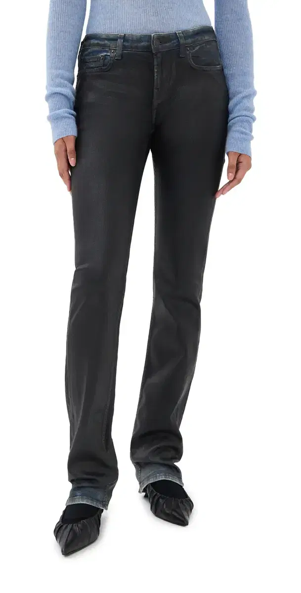 Acne Studios 2013 tretch Charcoal Leather Finish Pants Black